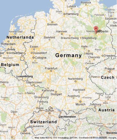 Where is Potsdam on Map of Germany