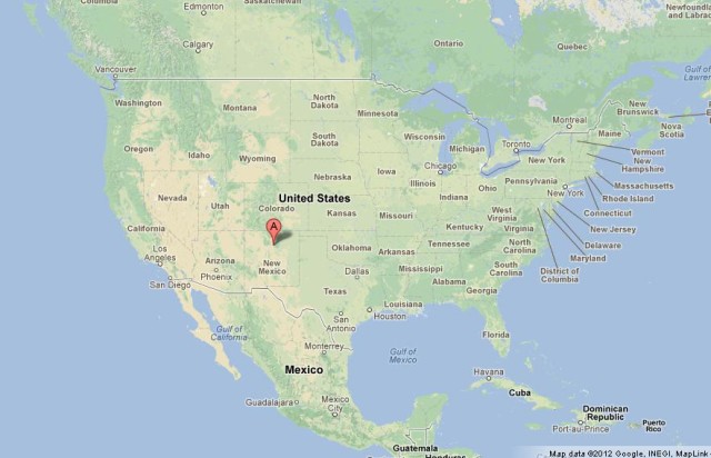 location Santa Fé New Mexico on USA Map