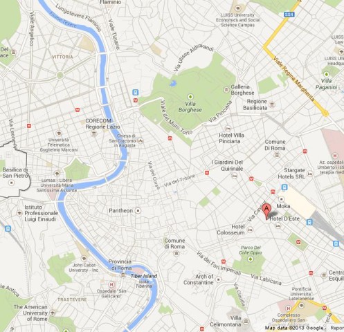 location Santa Maria Maggiore Basilica on Map of Rome