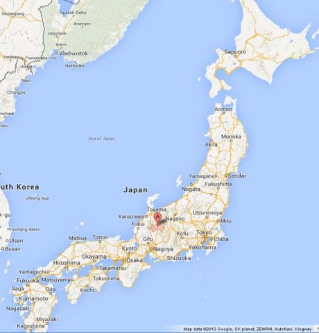Where is Takayama on Map of Japan