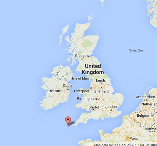 location Tresco on UK Map