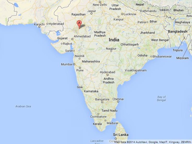 Where is Udaipur on Map of India