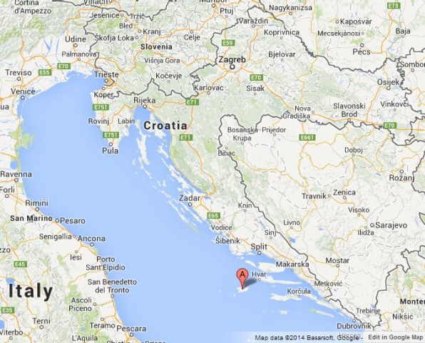 Where is Vis on Map of Croatia