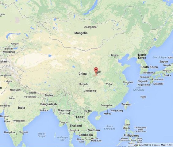 Where is Xian on Map of China