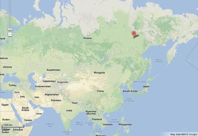 Where is Yakutsk on Russia Map
