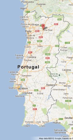 location Alvão Natural Park on Portugal Map