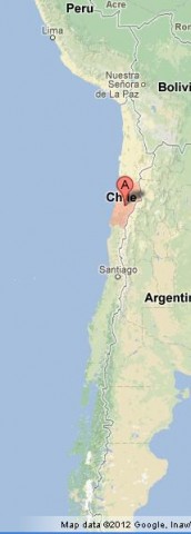 location Atacama on Map of Chile