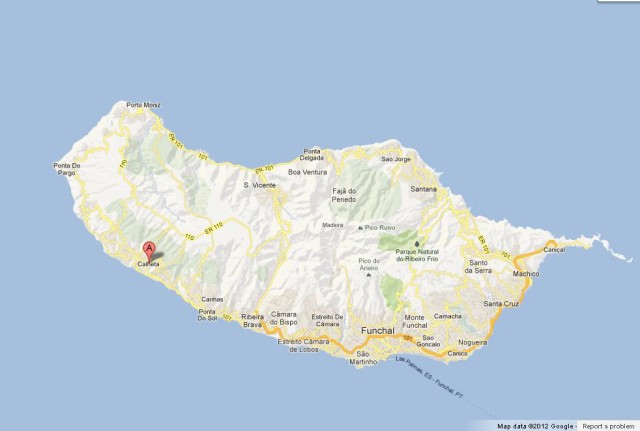 Where is Calheta on Map of Madeira Island