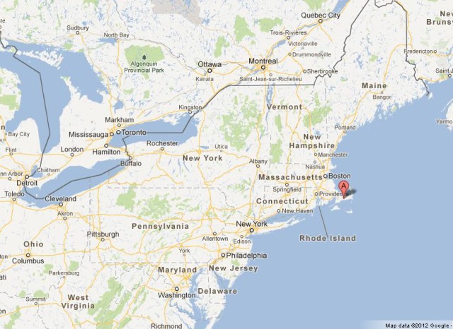 location Cape Cod on US Northeast Coast Map