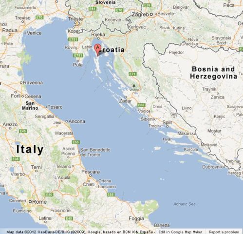 Where is Cres on Croatia Map
