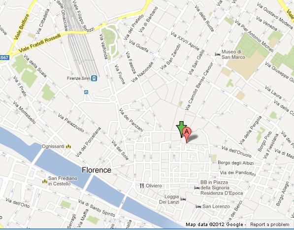 location Duomo on Map of Florence