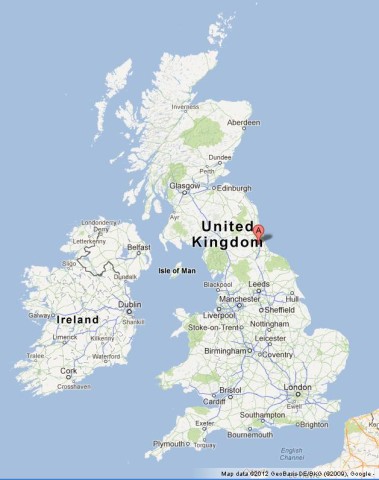 location Durham on UK Map