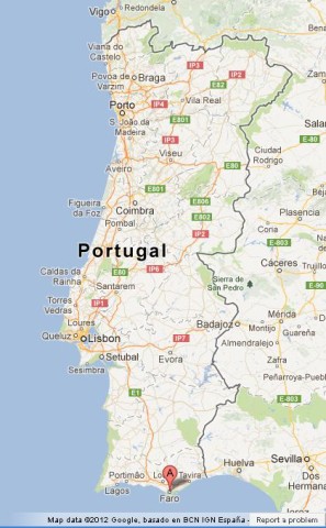 location Faro on Map of Portugal