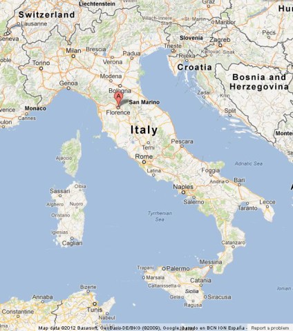 location Florence on Map of Italy