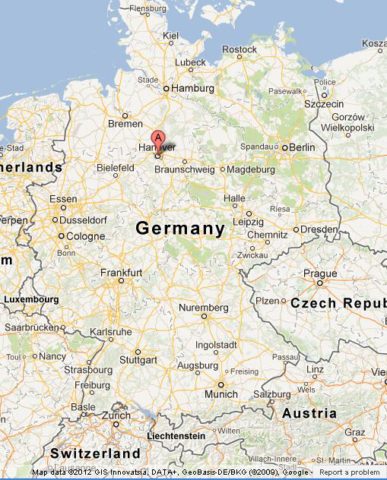 Where is Hannover on Map of Germany