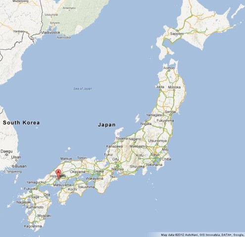 Where is Hiroshima on Map of Japan