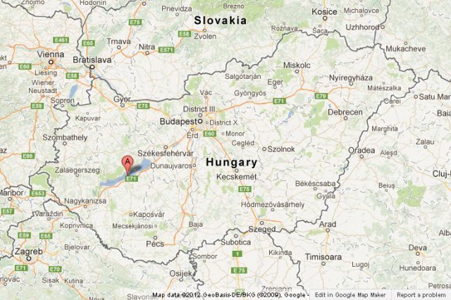 location Lake Balaton on Map of Hungary