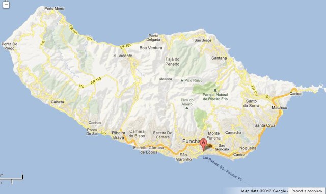 Where is Funchal on Madeira Island Map