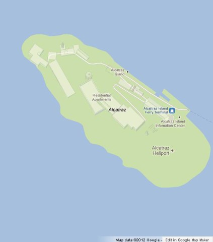 Map of Alcatraz SF