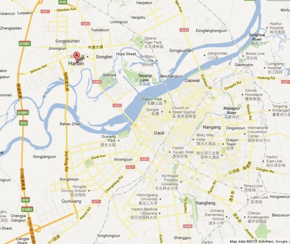 Map of Harbin China
