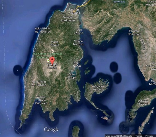 Map Lefkada, Lefkada Greece map