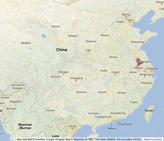 Where is Nanjing on Map of China