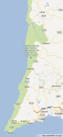 Map of Vicentine Coast