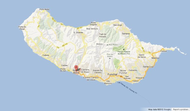Where is Ribeira Brava on Madeira Island Map
