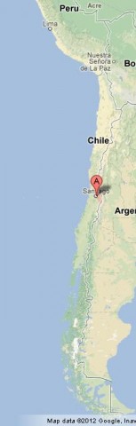 location of Santiago on Chile Map