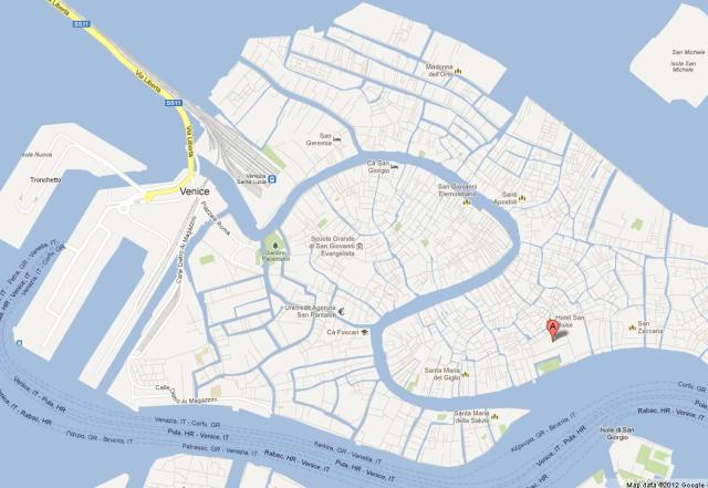Where is St Mark's Square on Map of Venice