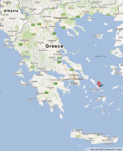 Where is Tinos on Greece Map