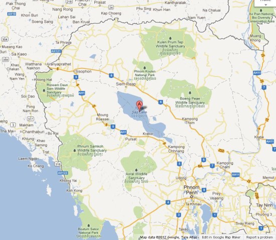 Where is Tonle Sap on Map of Cambodia