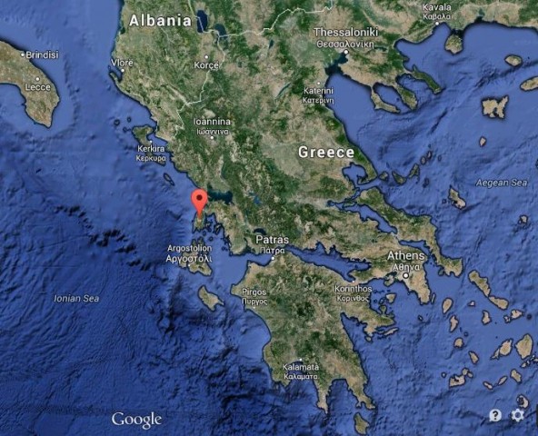 location Lefkada map Greece