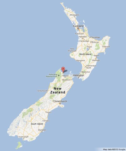 Where is Abel Tasman on Map of New Zealand