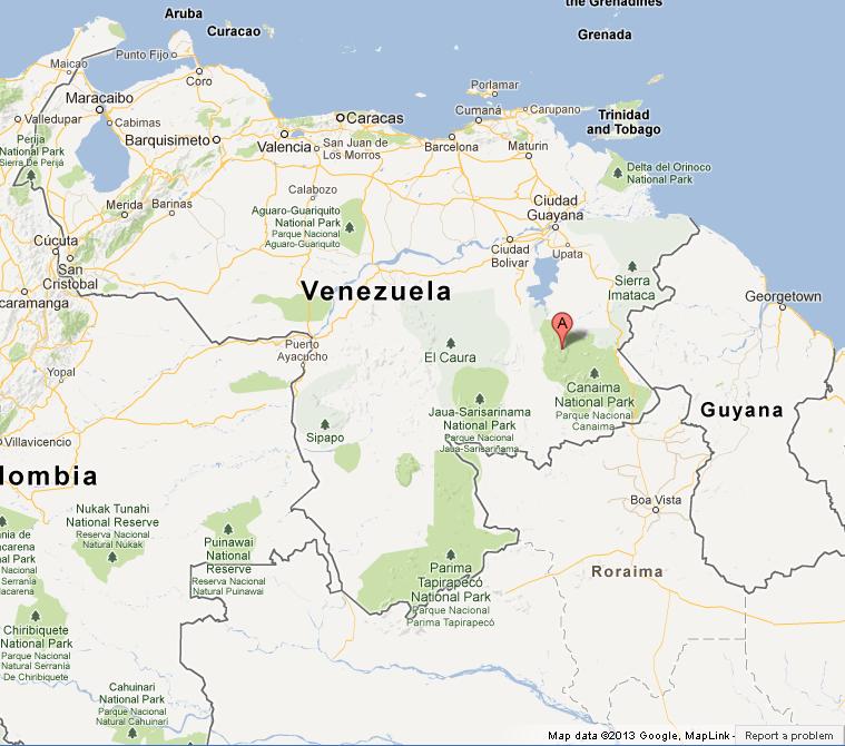 Venezuela Map Angel Falls