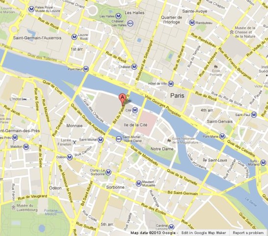 location Conciergerie on Map of Paris