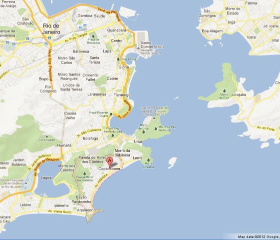 Where is Copacabana on Rio Map