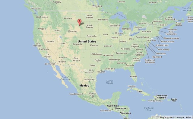 location Devils on USA Map