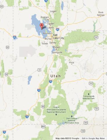 Where is Great Salt Lake on Map of Utah