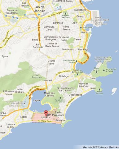 Where is Ipanema on Map of Rio