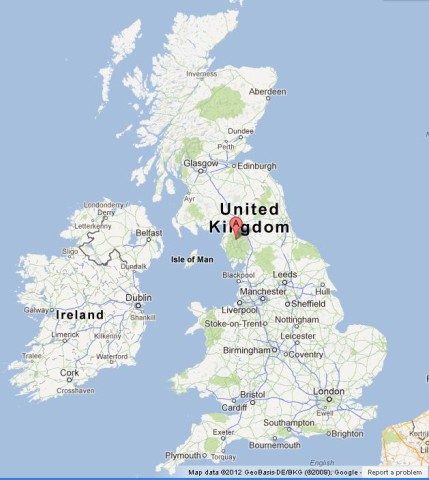 location Lake District on UK Map
