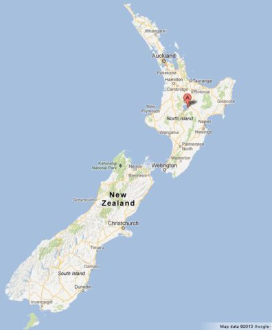 Where is Lake Taupo on Map of New Zealand
