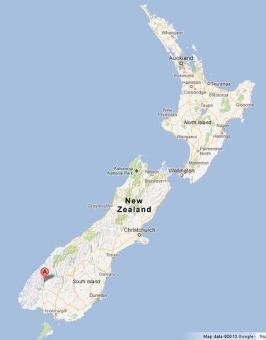 Where is Lake Te Anau on Map of New Zealand