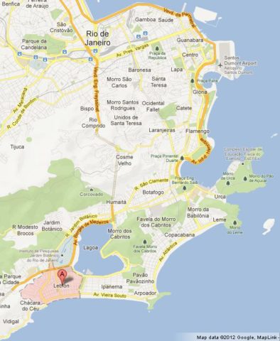 Where is Leblon on Map of Rio