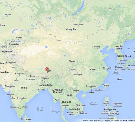 Where is Lhasa on Map of China