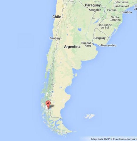 location of Los Glaciares on the Map