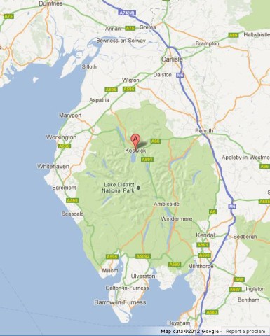 Map of Lake District UK