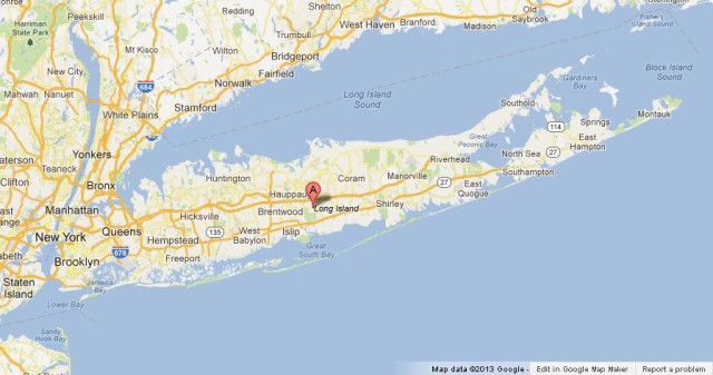 Map of Long Island NY