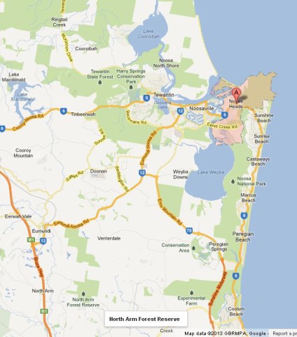 Map of Noosa Australia