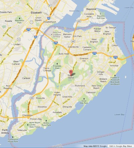 Map of Staten Island NY